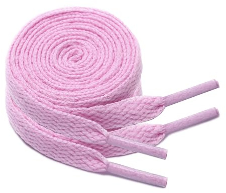 GOODSALEOK 2 Paia Di Lacci Scarpe Da 8mm Per Sneakers Stringhe Scarpe Piatti Ideato Per Le Scarpe Casual Per Bambini E Adulti Rosa 90cm