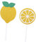 Zerodeko 24Pcs Lemon Cupcake Toppers Glitter Decoration for Birthday Shower Party Fun Lemon No Assembly Required for Dessert Table Decor