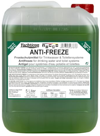 YACHTICON Frostschutzmittel für Trinkwasser- & Toilettensysteme – zuverlässiger Winterschutz für Tanks, Leitungen, Pumpen & Armaturen, wiederverwendbar, Made in Germany