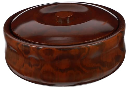 CONGARTENO Wooden Snacks Bowl with Cover Food Holder for Home Store Protective Snack Box for Fruits Dessert Serving