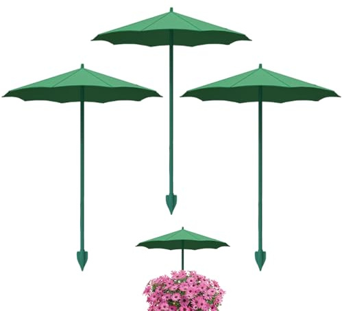 Quorvex Plant Umbrella Shade 3 Pieces Vegetable Sun Protection Supplies | UV Protection Plant Shades for Balcony Vegetables Seedlings Young Shrubs Growers Nursery Patio Flower Beds Greenhouse Summer