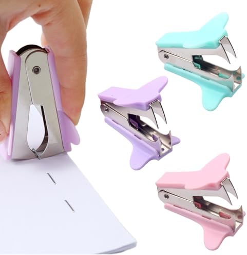 3 Stück Entklammerer Enthefter Tacker,Mini Heftklammerentferner,Metall Klammerentferner und Tackerklammern Entferner für Büro Heim,Klammeraffe Schwiegermutter Klammer Enttackerer zum von Heftklammern
