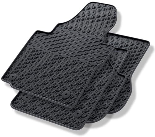 Mossa - Gummifußmatten Auto kompatibel mit VW Volkswagen Caddy Cargo (2004-2015) schwarz Gummimatten Gummi Fußmatten 1