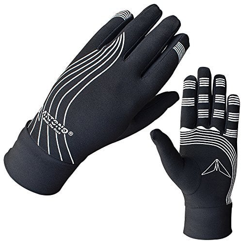 ATTONO Unterziehhandschuhe Winter Jogging Running Walking Langlauf Auto Handschuhe - M/L