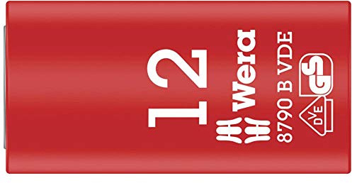 Wera 05004956001 8790 B VDE Zyklop-Steckschlüsseleinsatz, isoliert, mit 3/8 Zoll-Antrieb, 12.0 x 46.0 mm, 12