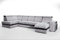 Robin Milan Ecksofa mit Schlaffunktion 2X Bettkasten 7X Kopfstützen 2X Hocker Sofa L-Form Schlafsofa Freistehende Eckcouch Schlafcouch Wohnzimmermöbel Wohnlandschaft Schwarz Grau