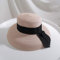 Chapeau Paille Femme Seioum Summer Beach Chapeau De Paille Femmes Chapeau De Plaisancier avec Ruban Cravate pour Vacances Vacances Audrey Hepburn Chapeau De Soleil-Rose