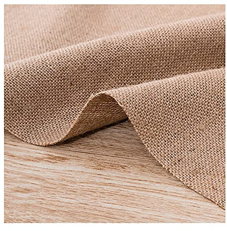 Jutetuch Natürlicher Hessischer Stoff Dicker Hanf Leinensackmaterialien Vintage Dekorative Handgemachte DIY Stoff（100x150cm）(Color:Style 3)
