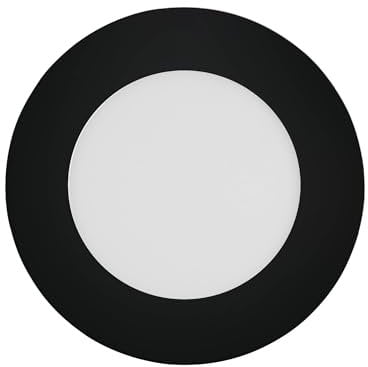 EGLO connect.z Smart-Home LED Bad-Einbaustrahler Fueva-Z, ultra flach, Ø 120 mm, ZigBee, App und Sprachsteuerung Alexa, Lichtfarbe (warmweiß-kaltweiß), dimmbar, Metall Einbauspot schwarz, IP44
