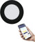 EGLO connect.z Smart-Home LED Bad-Einbaustrahler Fueva-Z, ultra flach, Ø 120 mm, ZigBee, App und Sprachsteuerung Alexa, Lichtfarbe (warmweiß-kaltweiß), dimmbar, Metall Einbauspot schwarz, IP44