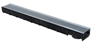 jardiboutique - kit caniveau 3m x 12cm x 9,2cm pour porte de garage