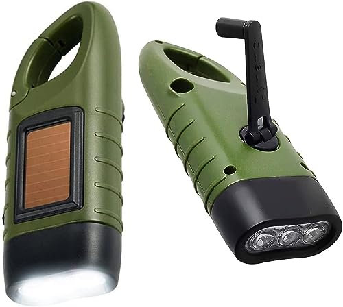 Lampe de poche manivelle torche solaire LED Dynamo lampe de poche Rechargeable lampe de secours extérieure pour la maison voyage Camping randonnée