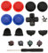 YINETTECH Kit de réparation pour Manette de Pouce avec L2 R2 L1 R1 Trigger Pièces de Rechange ABXY Touches D-Pad Compatible avec PS4