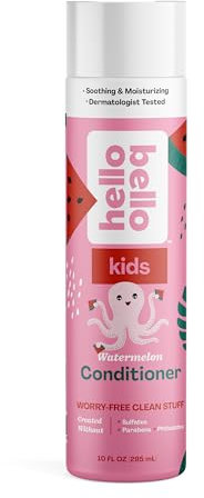 Hello Bello Kid's Conditioner Hypoallergenic, pH-Balanced & Dermatologist-Tested - Thoughtful Ingredients - Watermelon, 10 Fl Oz (1 Pack)