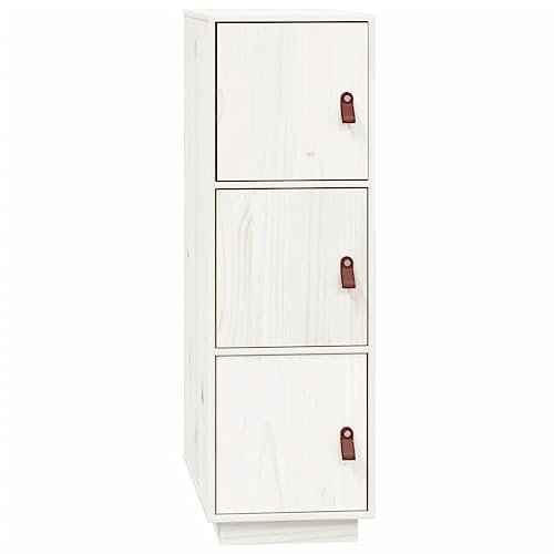 vidaXL Highboard Sideboard Schrank Kommode Anrichte Beistellschrank Mehrzweckschrank Hochschrank Standschrank Weiß 34x40x108,5cm Massivholz Kiefer