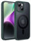 JETech Magnetic Case for iPhone 14 6.1-Inch Compatible with MagSafe, Translucent Matte Back Slim Shockproof Phone Cover (Dark Green)