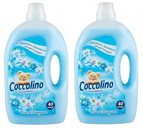 2x Coccolino Ammorbidente Diluito Aria di Primavera Verdünnter Weichspüler Frühlingsluft 40 Wäschen 3Lt