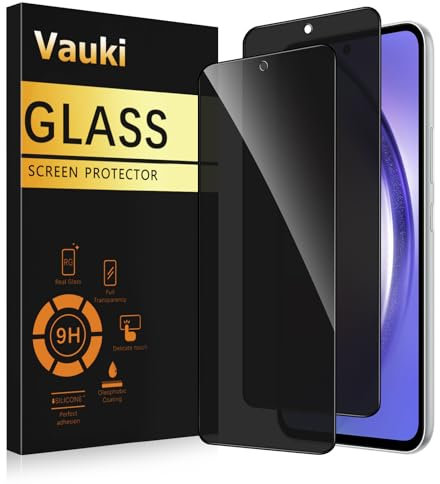 Vauki Protector Pantalla Privacidad para Samsung Galaxy A54 5G 2 Piezas,Cristal Templado Anti Espía,Anti-Espía Vidrio Película,9H Dureza,Anti-Arañazo,Sin Burbujas,Privacy Screen Protector,6.4
