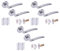 HANDLEZONE® 3 Sets Neemo Internal Door Handles on Rose Lever Latch Packs with Ball Bearing Hinges - Dual Finish Polished/Satin Chrome