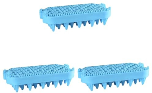 minkissy 3 Stücke Hund Katze Haarentfernung Bürste Flexible Borsten Haustier Reinigung Kamm Pet Grooming Tool Pet Massage Kamm Tierhaarentferner
