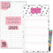 Familienkalender 2025 5 Spalten SCHWARZ-WEIß COLOUR Familienplaner 2025 und Okt-Dez 2024 Wandkalender 23 x 43cm Planer für Familie 2025 Wandplaner STICKER Recycling Urlaub, Pflanzkalender black white