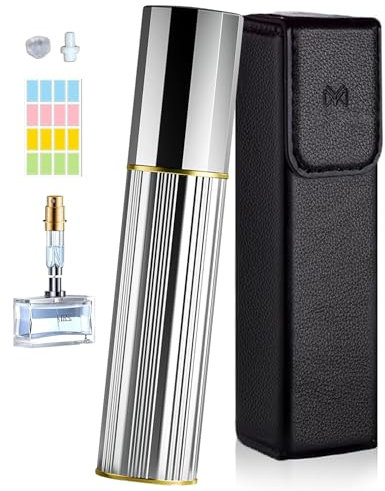 OSALALA Botella atomizadora de viaje con atomizador de perfume, botella de viaje recargable de 5 ml, fácil de rellenar, botellas atomizadoras vacías para bolso, bolso, bolsillo y equipaje de regalo