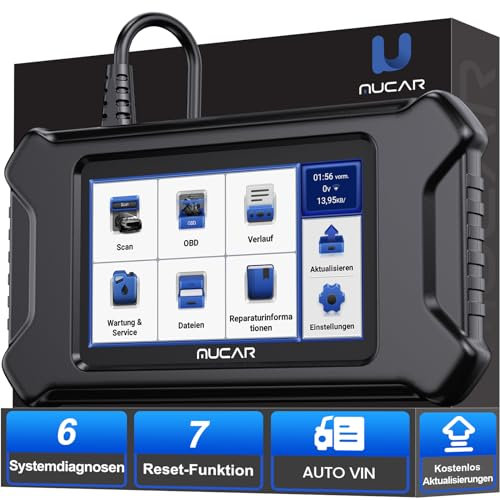 Diagnosegerät Auto, MUCAR CS6 Auto Auslesegerät Mit 6 Systemdiagnosen (ECM/TCM/ABS/SRS/TPMS/BCM) + 7 Servicefunktionen, Automatische VIN, Kostenlose Nutzung