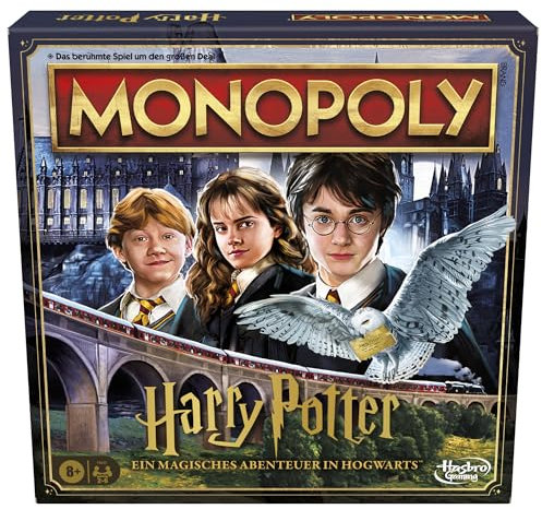 Monopoly Harry Potter, das Klassische Brettspiel in magischer Ausgabe, für Kinder ab 8 Jahren geeignet, originelles für angehende Magier und Hexen