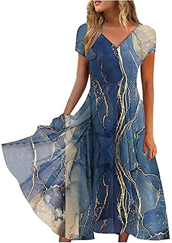 Keepink Wedding Guest Dresses for Women UK Short Sleeve Wrap Dress Chiffon Empire Waist A Line Dress Bridesmaid Dresses Occasion Evening Dress Plus Size Summer Dresses 8-22 UK Sale