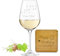 SET Leonardo Weinglas mit Gravur - Pusteblumen- inkl. Untersetzer aus Holz personalisierte Geschenke Geburtstagsgeschenk Frauen Männer Freundin, Mama & Papa, Glas 450ml