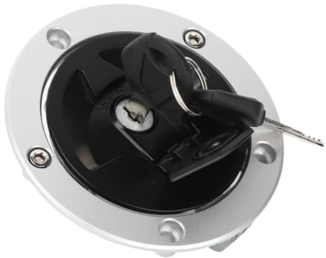 TKSE Tankdeckel, Edelstahl-Tankdeckel für Autos mit 2 Schlüsseln für Kawasaki ZX-6R/ZX-10R/ZX-14R