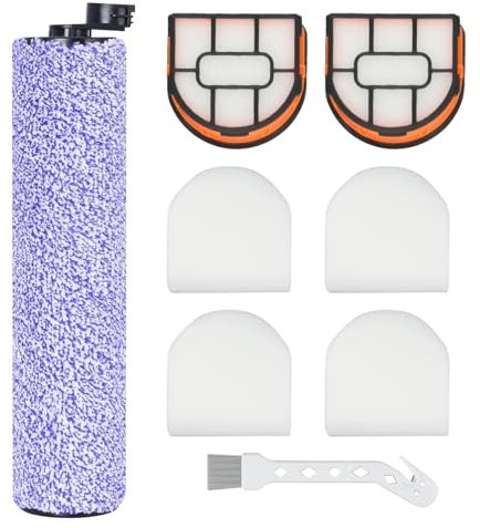 8 Pcs Replacement Parts For Shark WDB1F2 For HydroVac XL 3-in-1 Vacuum Cleaner Accessories, 1*Brush Roll 2*Filters 4*Foam Filters 1*Cleaning Brush