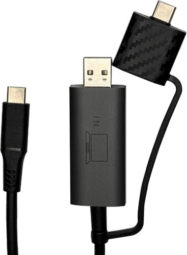 LivElect H5-T - Cable de conversión de señal de video USB-A/C 2 en 1 para extensor de pantalla de laptop triple, diseñado para laptop sin conexión tipo C, compatible con MacBook M1/M2/M3