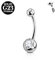 AceFun massivem Titan Bauchnabelpiercing,14mm Gewinde für 14G Bauchnabelpiercing Titan Ringe Nabelpiercing Silber Ringe Nabelpiercing Schmuck für Frauen Männer Männer