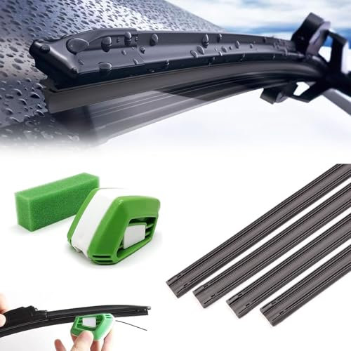 ZDHXZYQ 4 Stück Scheibenwischer Gummi, Für XK XK8 XKR XE XF XJ XFL Scheibenwischergummi Ersatz, mit Scheibenwischer Schneider