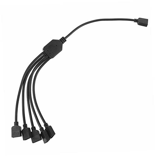 GRIRIW RGB-kabelverlängerung Pc 12v Argb-leitung Streifen-splitterkabel Für 1 Bis 5 Lüfter