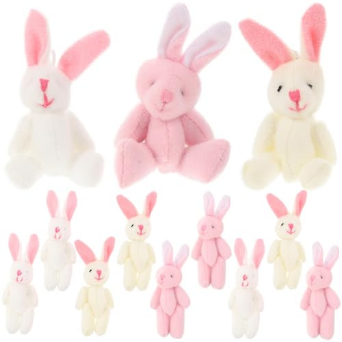 ibasenice 15pcs Tiny Plüsch Spielzeug Bunny Charms Joint Decor Für Dekorationen Präsentieren