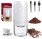 Electric Coffee Bean Grinder, Portable Cordless Burr-Free Coffee Grinder, 40 Adjustable Coarseness Settings, Extra Long Life, USB Rechargeable, for Drip Coffee Maker, French Press Coffee Maker (White)