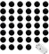 FortuneGlobe 40pcs Pro UHMWPE Mouse Dot Skate(White), 0,8 mm Nero Costruito per giocatori che Cercano Precisione Prestazioni Durature, Movimenti Fluidi, Compatibili con Tappetini in Vetro