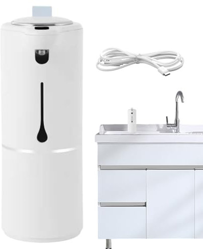 Distributore Elettrico Senza Contatto - Dispenser Regolabile Per Sapone In Schiuma | Porta Liquido Lavamani Da Duecentottanta Millilitri Per Adulti Uomini Donne