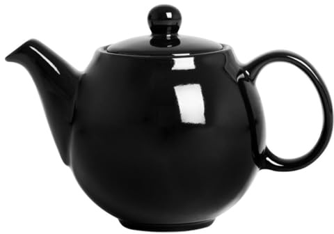 Olympia Café Teapot 450ml Box of 2, Black | Heat-retaining clay build keeps drinks hot for longer, with an easy-pour spout and secure lid for busy catering environments.