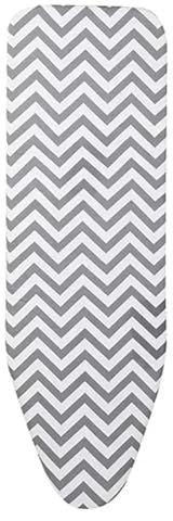 Funda Para Tabla De Planchar Funda de hierro de algodón Extra gruesa de 150x50cm, funda for tabla de planchar a rayas con borde elástico, resistente a quemaduras/manchas, reflectante al calor, antiadh