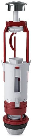 Jimten - Mecanismo Universal de Descarga WC Doble Pulsador S-584| Ahorro de Agua 3/6 L | Compatible con Cisternas Roca, Gala, etc. | Fácil Instalación y Altura Regulable
