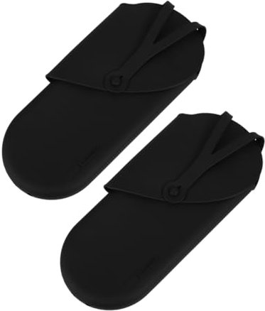 Healeved 2 Piezas Bolsa Organizador de Plancha de Pelo de Silicona Funda de Almacenamiento de Herramientas de Bolsa de Viaje para Rizador y Plancha Protector Térmico y Anticalor para