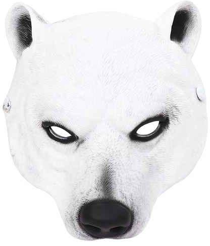 NewL Halloween 3D Tier Halbgesichtsmaske Maskerade Party Cosplay Kostüm für Damen und Herren