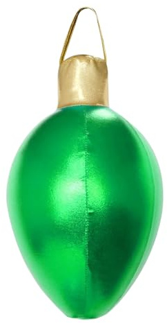 Patifirst Bolas Navideñas Inflables,Inflable De Navidad | Decoraciones De PVC 30 X 15 Cm con Luz para Exterior Jardín Césped Piscina Árbol Ventana Puerto,para Exteriores Jardín Árbol Porche Piscina