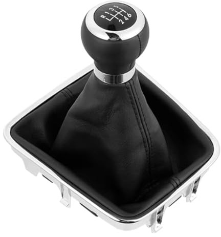 Universal Schaltknäufe Für VW Für Tiguan 2007–2011 Schaltknauf Mit Staubschutz, Autozubehör, Manuelles 5/6-Gang-Leder(6 Speed)