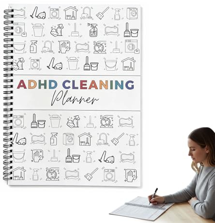 ADHD Cleaning Planner, Household Cleaning Checklist, Room Schedule Chart | Room Checklists, Daily Weekly Monthly Tasks, Colour Zones, Tick Boxes, Home Cleaning