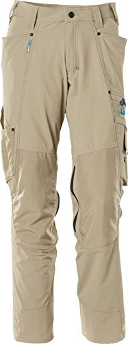 Mascot 17179-311-55-90C50 Trousers with Kneepad Pockets, Light Khaki, 90C50
