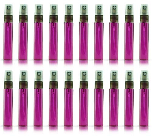 ZbFwmx 20 Pack Set 10ML Protable Refill Bulk Atomizer Spray Travel Perfume Bottle Hydrating Empty Bottle (Red)